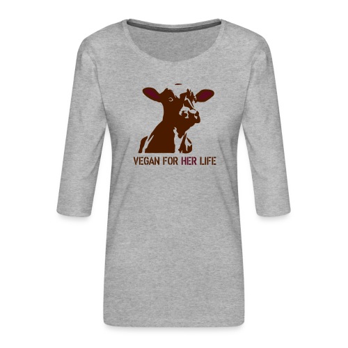 vegan for her life - Frauen Premium 3/4-Arm Shirt