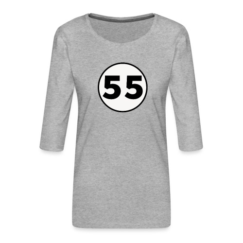 Herbien kaltainen 55 logo. - Naisten premium 3/4-hihainen paita
