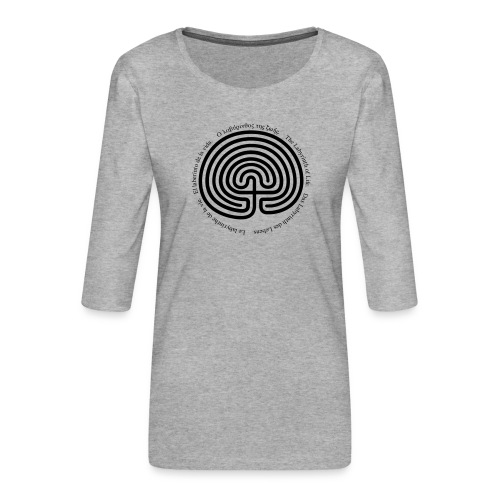 Labyrinth tria - Frauen Premium 3/4-Arm Shirt