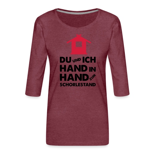 Hand in Hand zum Schorlestand / Gruppenshirt - Frauen Premium 3/4-Arm Shirt