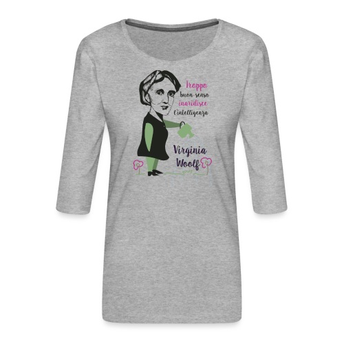 Virginia Woolf citazione - Women's Premium 3/4-Sleeve T-Shirt