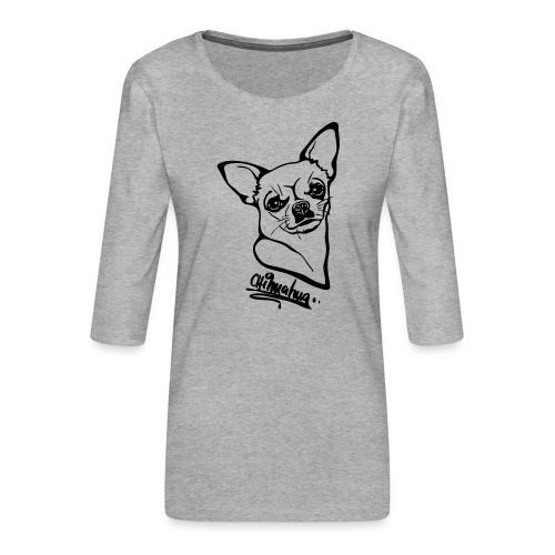 CHIHUAHUAwithoutbackground text - Frauen Premium 3/4-Arm Shirt