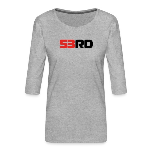 53RD Logo lang (schwarz-rot) - Frauen Premium 3/4-Arm Shirt