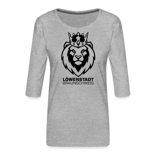 Löwenstadt Design 8 schwarz - Frauen Premium 3/4-Arm Shirt