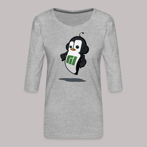 Manjaro Mascot confident right - Frauen Premium 3/4-Arm Shirt