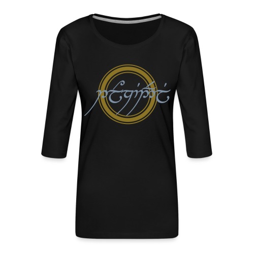 Tolkiendil en tengwar - T-shirt Premium manches 3/4 Femme