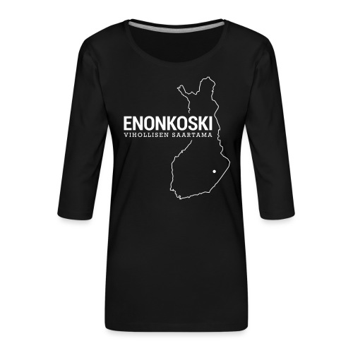 Kotiseutupaita - Enonkoski - Naisten premium 3/4-hihainen paita