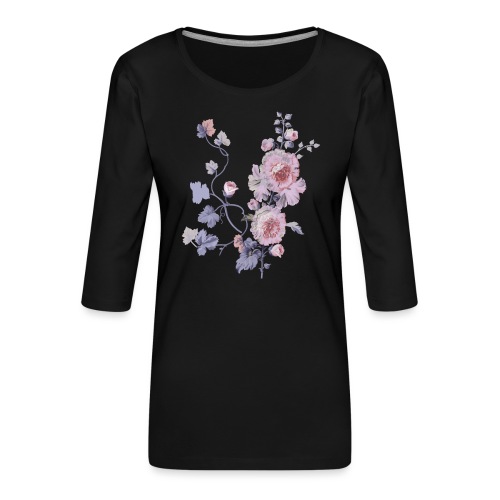 Schlichte Blumen - Frauen Premium 3/4-Arm Shirt