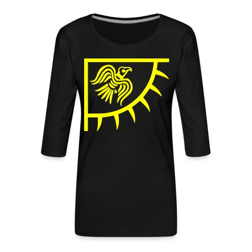 raven png - Premium-T-shirt med 3/4-ärm dam