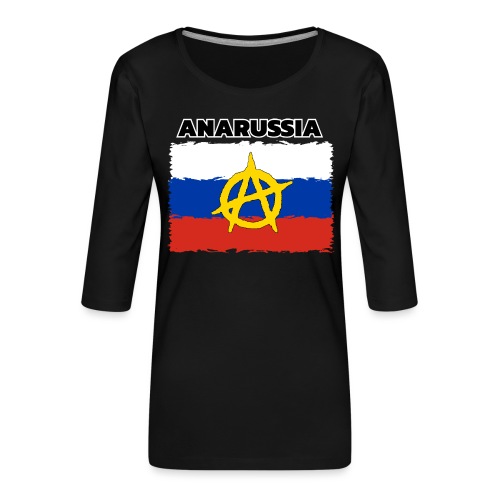 Anarussia Russia Flag Anarchy - Frauen Premium 3/4-Arm Shirt