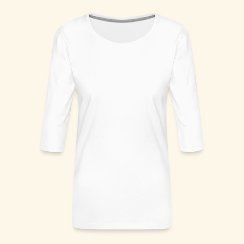 Smedöl Brygghus Logga Vit - Premium-T-shirt med 3/4-ärm dam