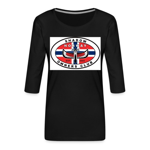 SHOC Norway Patch jpg - Premium T-skjorte med 3/4 erme for kvinner