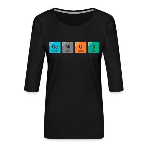 genius - Premium T-skjorte med 3/4 erme for kvinner