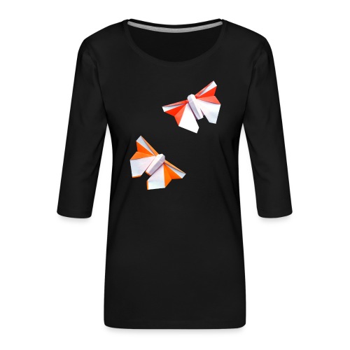 Butterflies Origami - Butterflies - Mariposas - Women's Premium 3/4-Sleeve T-Shirt
