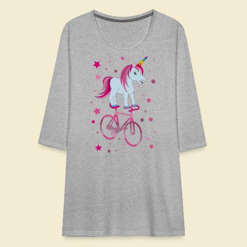 Kunstrad | Einhorn Pink - Frauen Premium 3/4-Arm Shirt