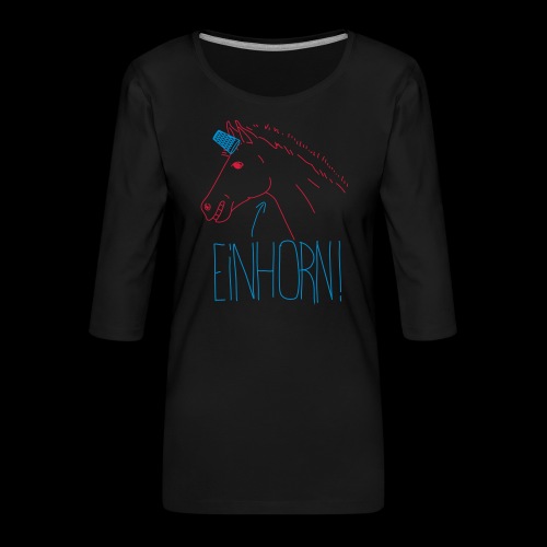 Einhorn - Frauen Premium 3/4-Arm Shirt