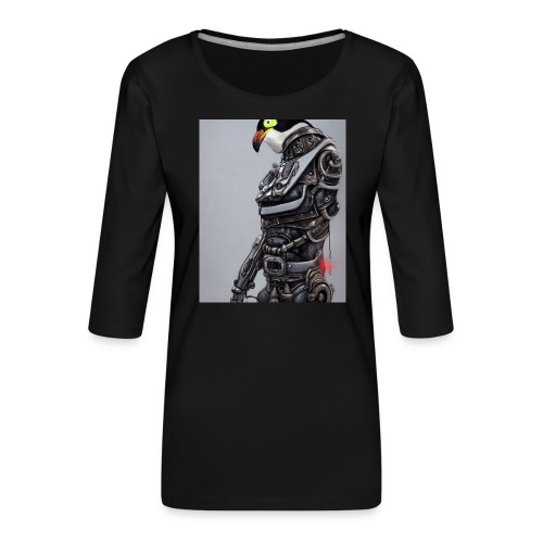 Cyborg Penguin - Frauen Premium 3/4-Arm Shirt