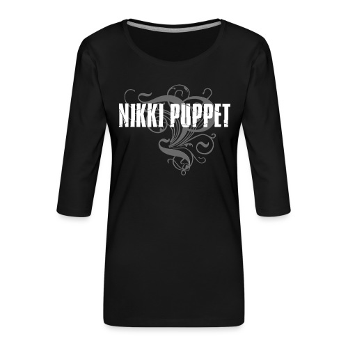 NIKKI PUPPET LOGO weiss - Frauen Premium 3/4-Arm Shirt