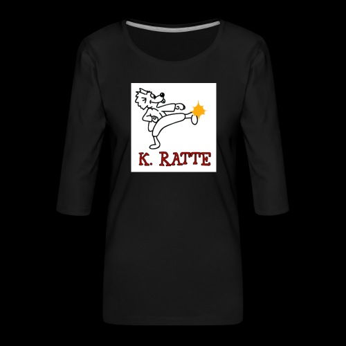 Komiks karate - Dame Premium shirt med 3/4-ærmer