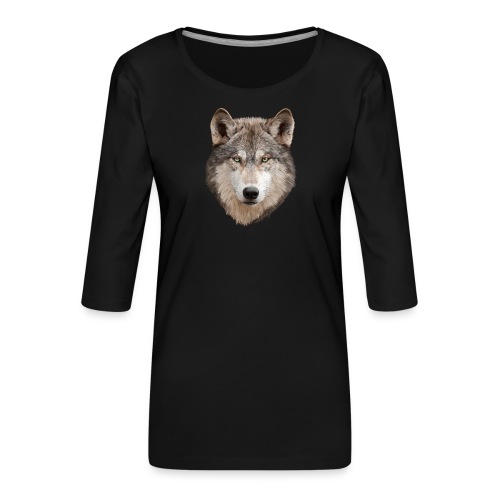 Wolf - Frauen Premium 3/4-Arm Shirt