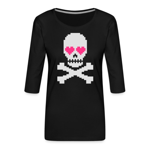 Skull Love - Vrouwen premium shirt 3/4-mouw
