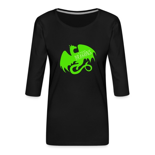 Cause Dragons Green - Women's Premium 3/4-Sleeve T-Shirt