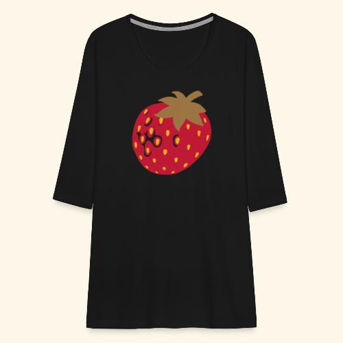 Erdbeere - Frauen Premium 3/4-Arm Shirt