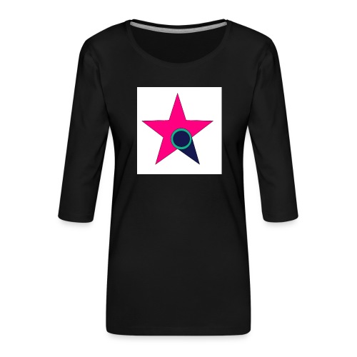 ster roze - Vrouwen premium shirt 3/4-mouw
