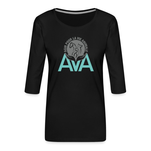 AVA - T-shirt Premium manches 3/4 Femme