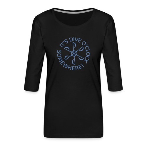 Dive o clock Light Blue - Women's Premium 3/4-Sleeve T-Shirt