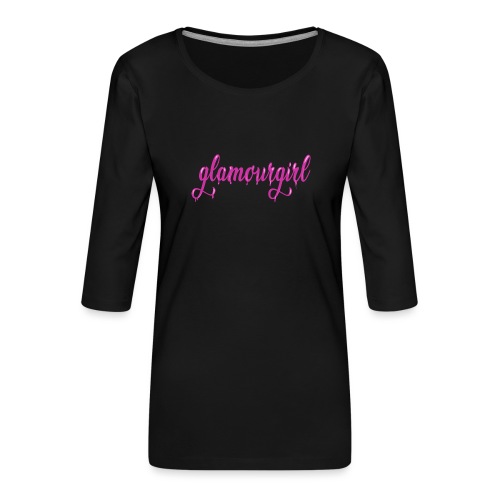 Glamourgirl dripping letters - Vrouwen premium shirt 3/4-mouw
