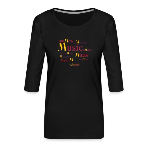 Music is... - Vrouwen premium shirt 3/4-mouw