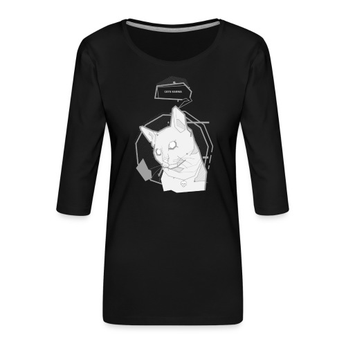 CATS KARMA - Frauen Premium 3/4-Arm Shirt