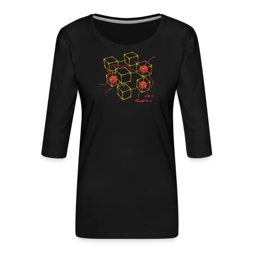 Connection Machine CM-1 Feynman t-shirt logo - Women's Premium 3/4-Sleeve T-Shirt