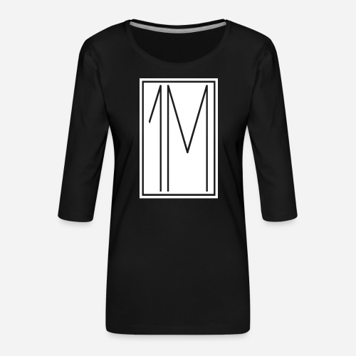 1M Logo weiß - Frauen Premium 3/4-Arm Shirt