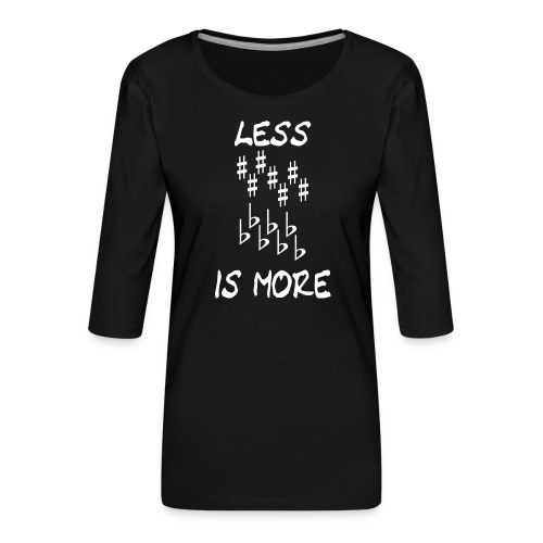 MUSIK: Kreuze und Bes, weniger ist mehr - Frauen Premium 3/4-Arm Shirt