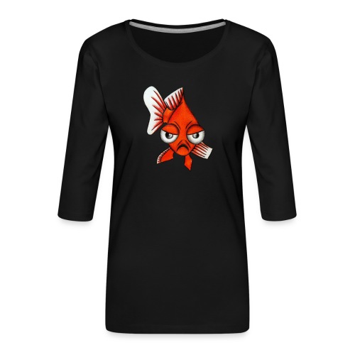 Angry Fish - T-shirt Premium manches 3/4 Femme