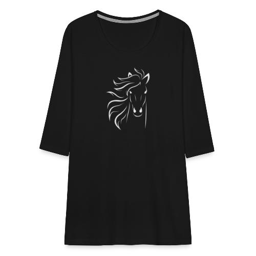 pferd silhouette - Frauen Premium 3/4-Arm Shirt