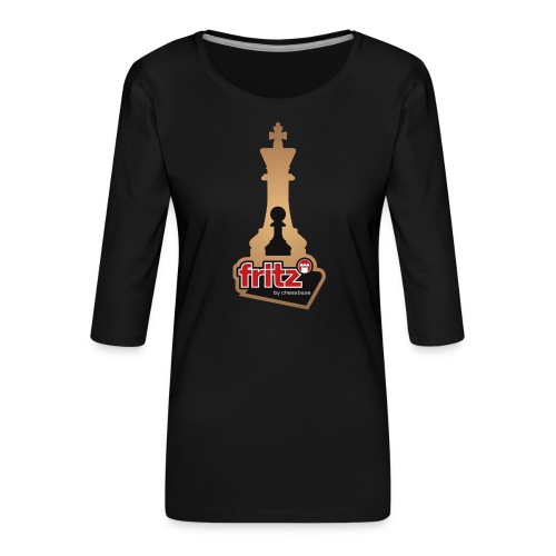 Fritz 19 Chess King and Pawn - Women's Premium 3/4-Sleeve T-Shirt