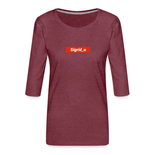 Sigrid_uBoxLogo - Premium T-skjorte med 3/4 erme for kvinner