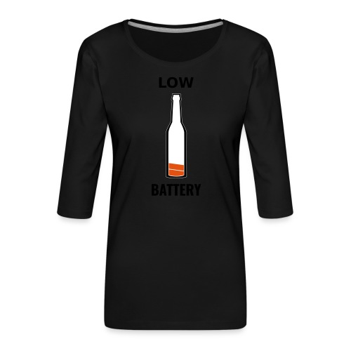 Beer Low Battery - T-shirt Premium manches 3/4 Femme