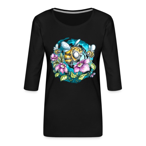 bumblebees von Absurd Art - Frauen Premium 3/4-Arm Shirt