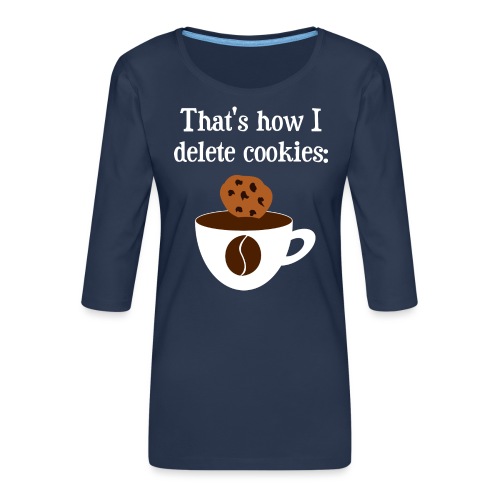 Cookies Kaffee Nerd Geek - Frauen Premium 3/4-Arm Shirt