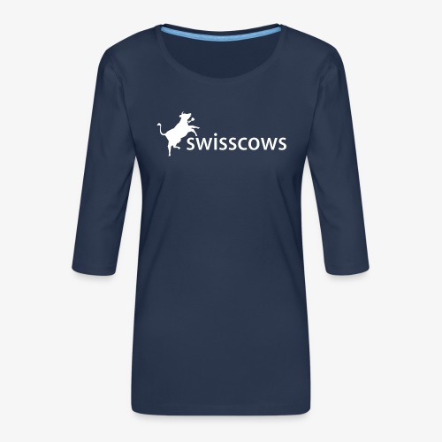 Swisscows - Logo - Frauen Premium 3/4-Arm Shirt