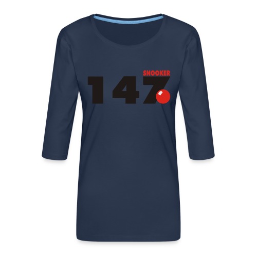 147 Snooker - Frauen Premium 3/4-Arm Shirt
