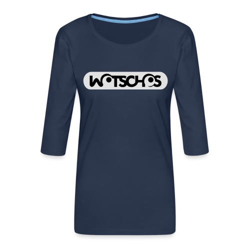 Logo Wotschos mRahmen 40mm - Frauen Premium 3/4-Arm Shirt