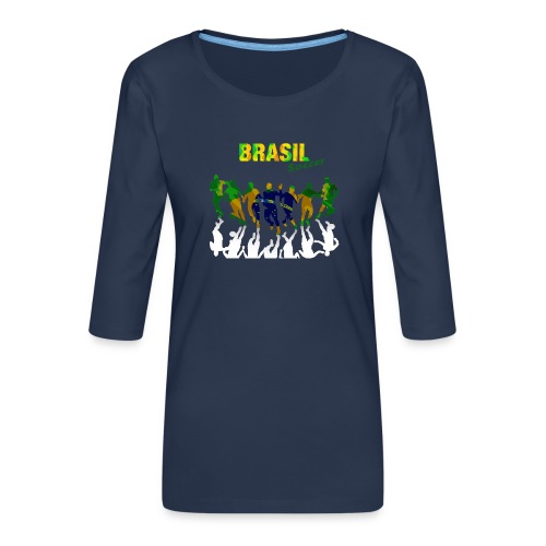 Brasil Soccer - Women's Premium 3/4-Sleeve T-Shirt