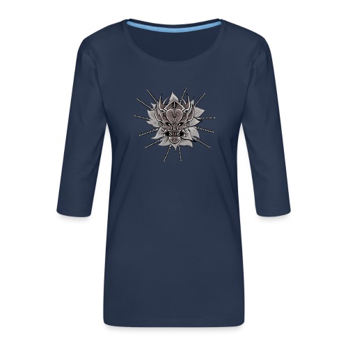 Lotus Of The Samurai - Vrouwen premium shirt 3/4-mouw