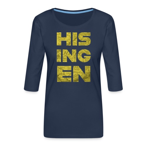 Hisingens Karta - Premium-T-shirt med 3/4-ärm dam