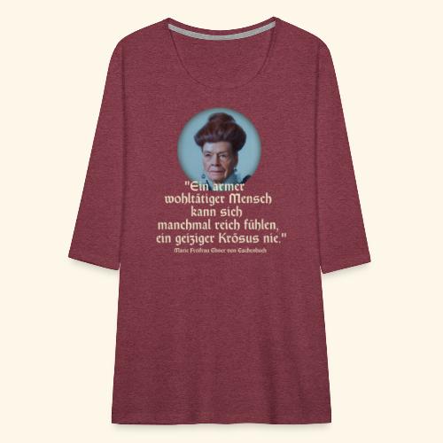 Sprüche T-Shirt Design Zitat über Geiz - Frauen Premium 3/4-Arm Shirt